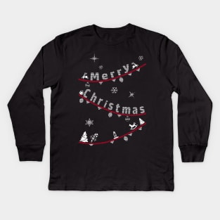 Merry Christmas Kids Long Sleeve T-Shirt